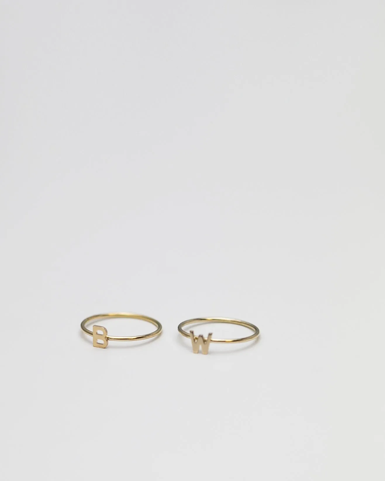 14K Letter Ring