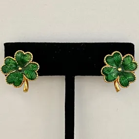 1993 Avon Lucky Clover Earrings