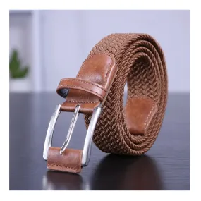 1pc Stretchable Belt For Mens, Elastic Stretch Woven Braid Belt, Casual Pants Shirts Jeans Belt