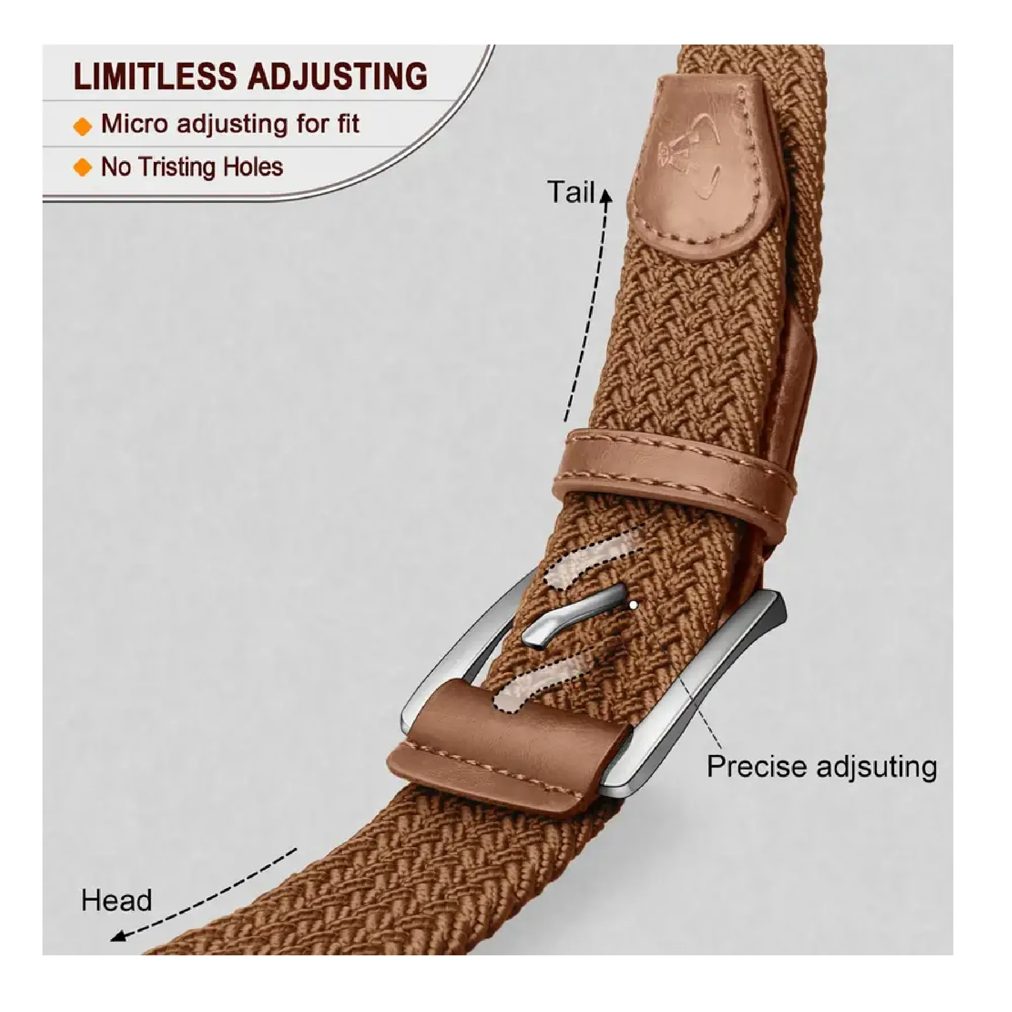 1pc Stretchable Belt For Mens, Elastic Stretch Woven Braid Belt, Casual Pants Shirts Jeans Belt