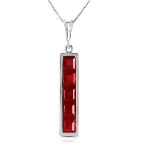 2.5 Carat 14K Solid White Gold Me Before You Ruby Necklace