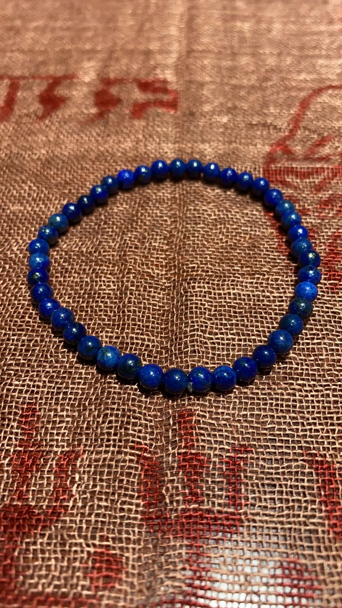 4MM Lapis Lazuli Bead Bracelet