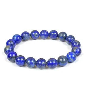 6/8/10/12MM 100% Natural Lapis Lazuli Bead Bracelet