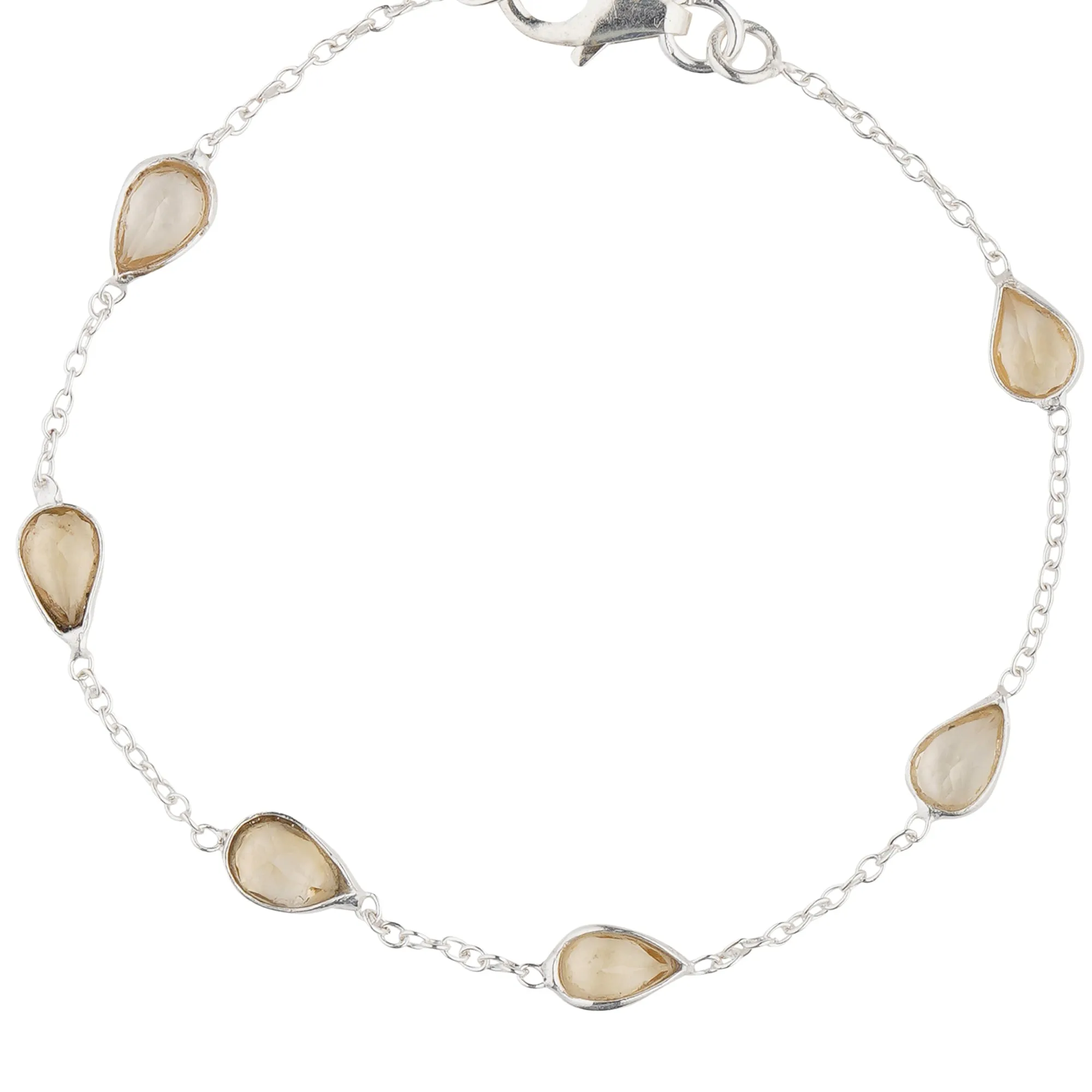 925 Sterling Silver Bracelet - Citrine Stone