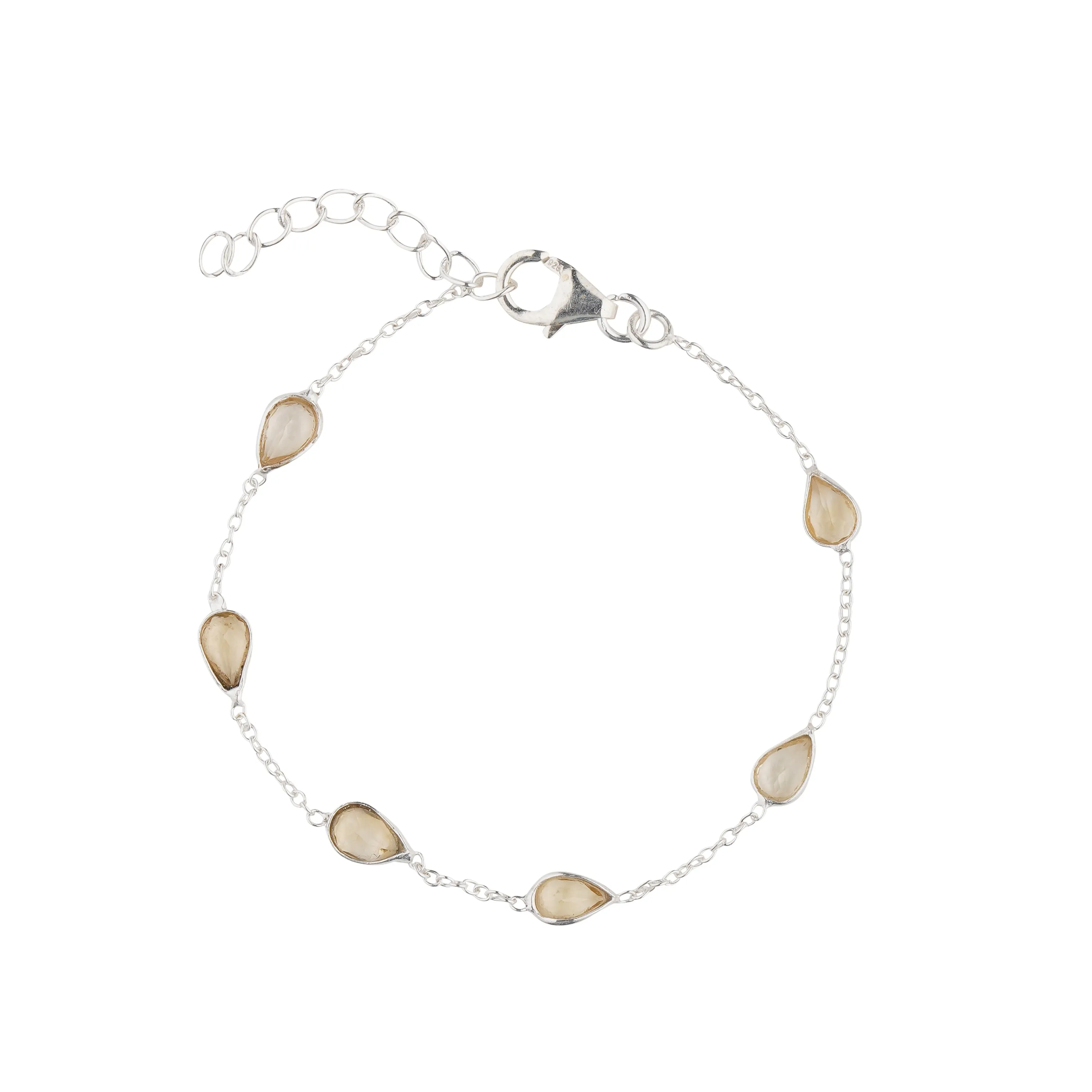 925 Sterling Silver Bracelet - Citrine Stone