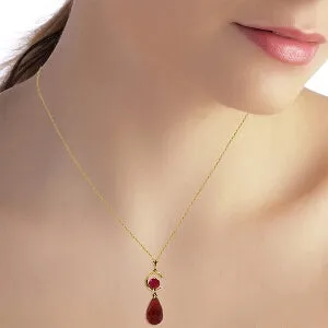 9.3 Carat 14K Solid Yellow Gold Along Came You Ruby Necklace