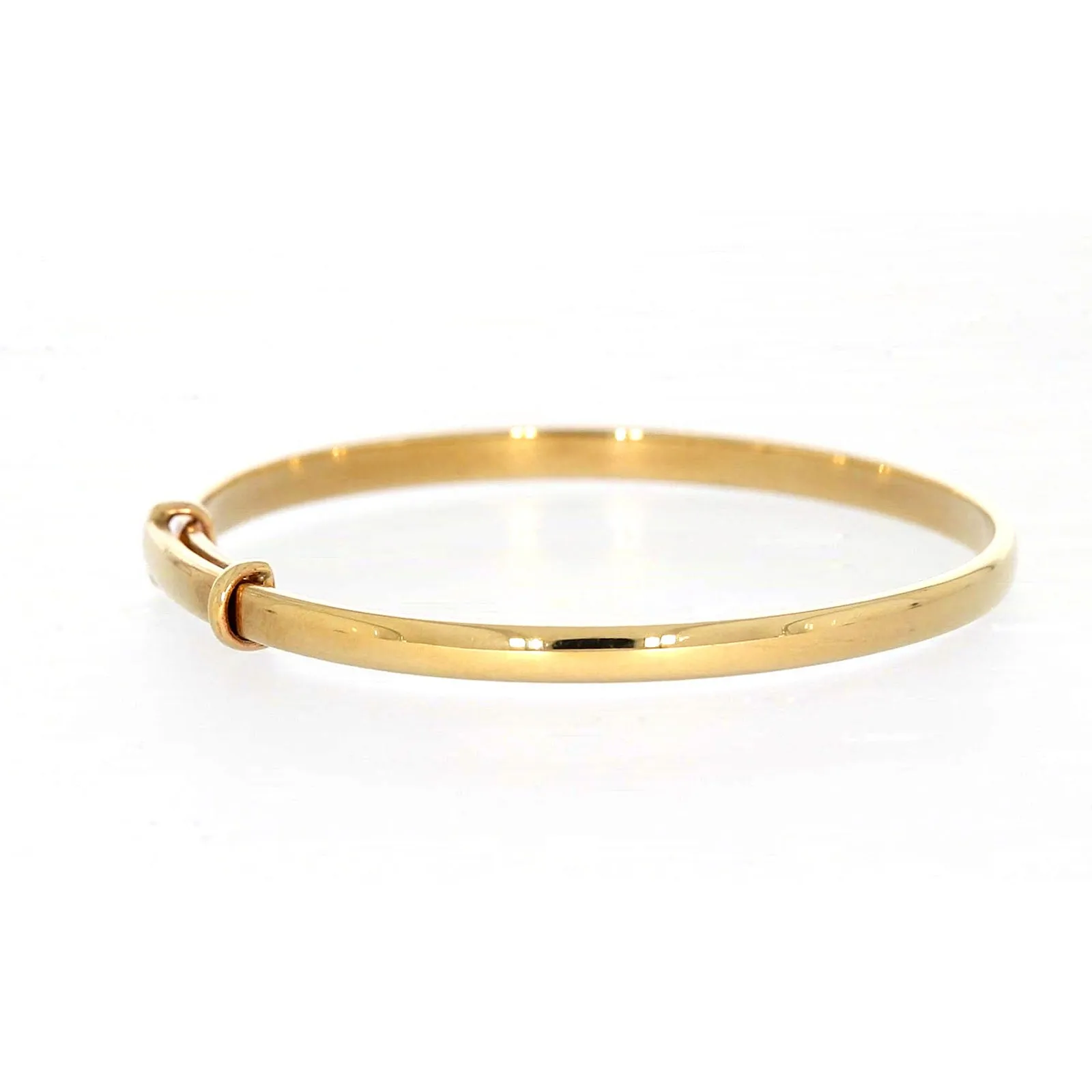 9ct Yellow Gold 34-48 Adjustable Baby Bangle