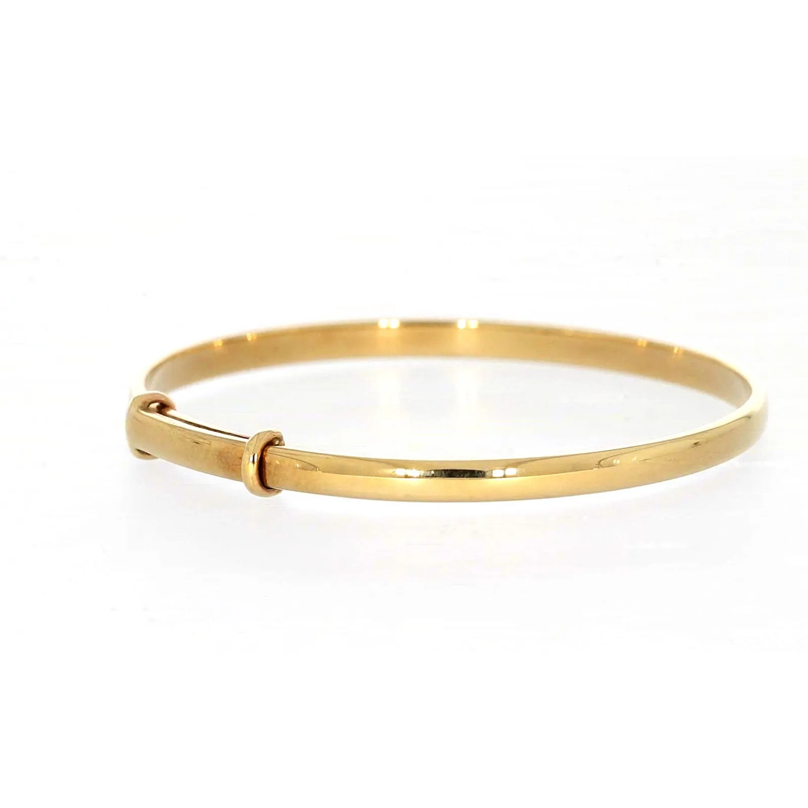 9ct Yellow Gold 34-48 Adjustable Baby Bangle