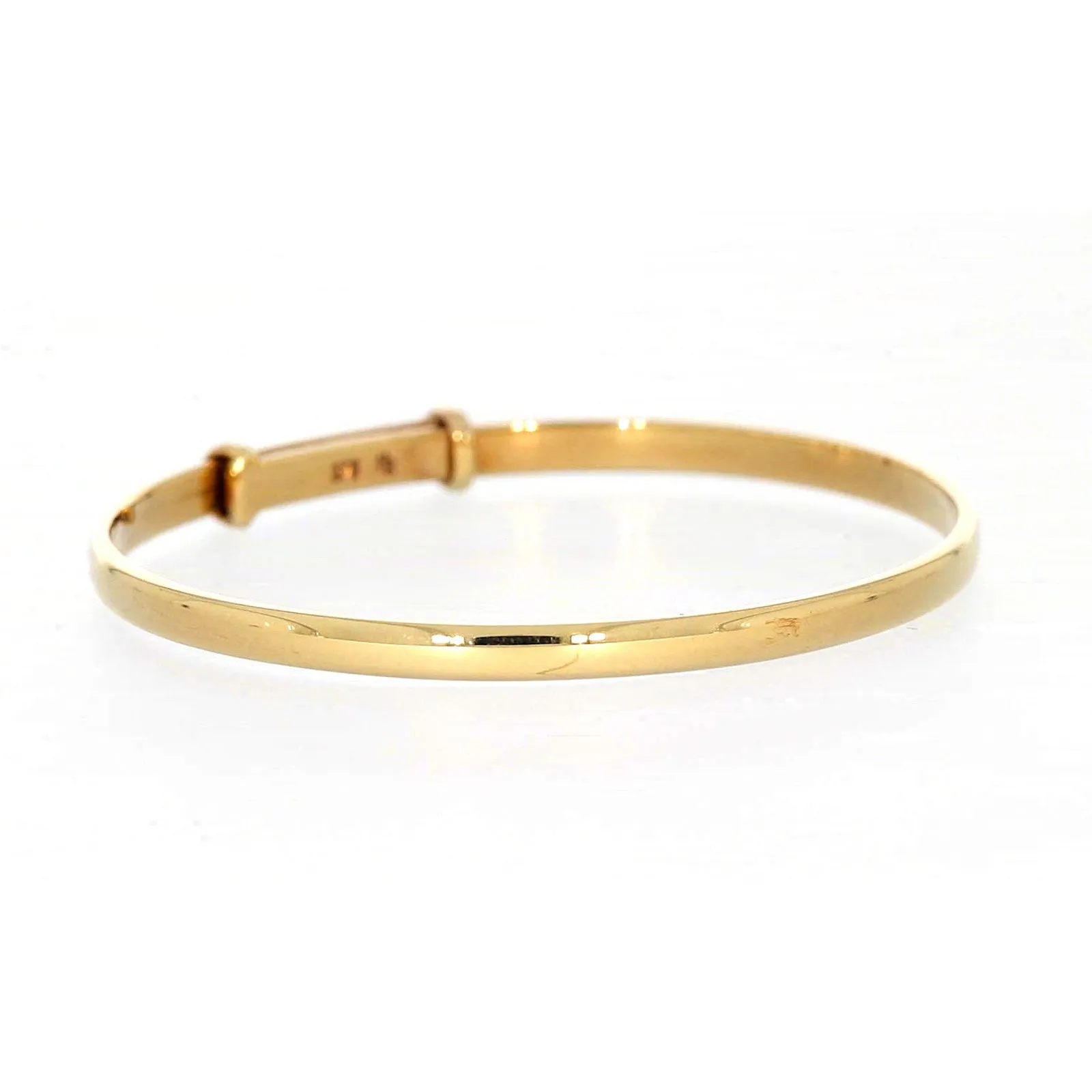 9ct Yellow Gold 34-48 Adjustable Baby Bangle