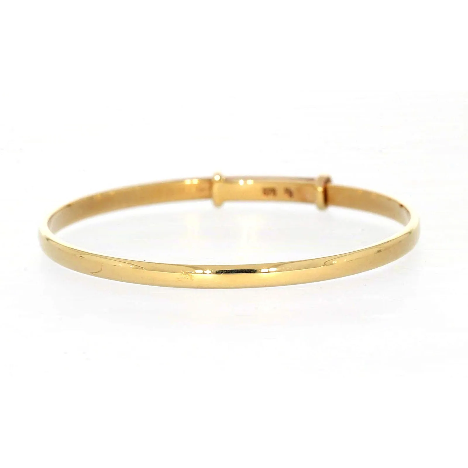 9ct Yellow Gold 34-48 Adjustable Baby Bangle