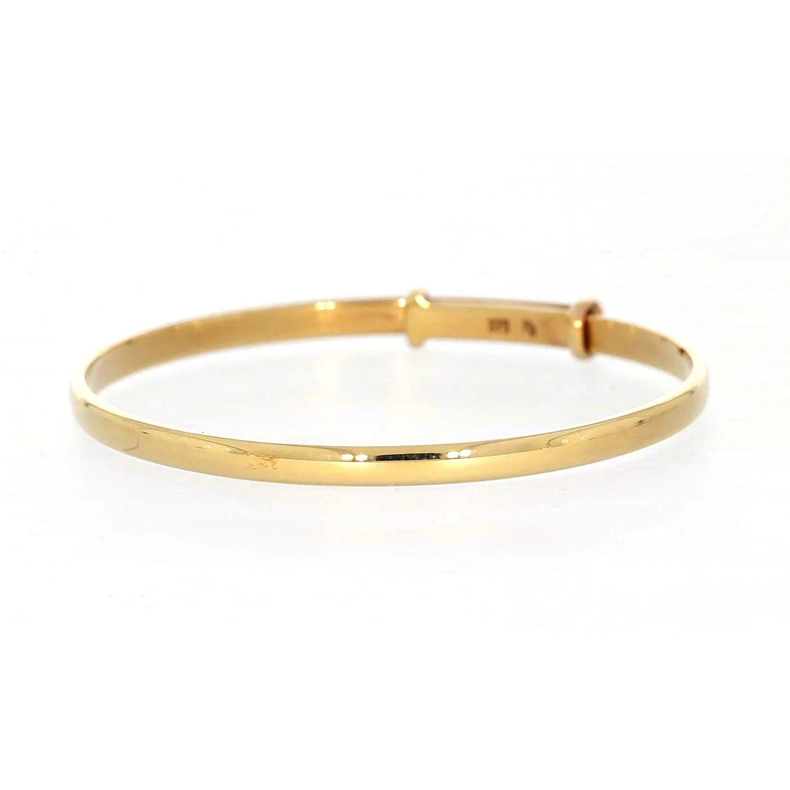 9ct Yellow Gold 34-48 Adjustable Baby Bangle