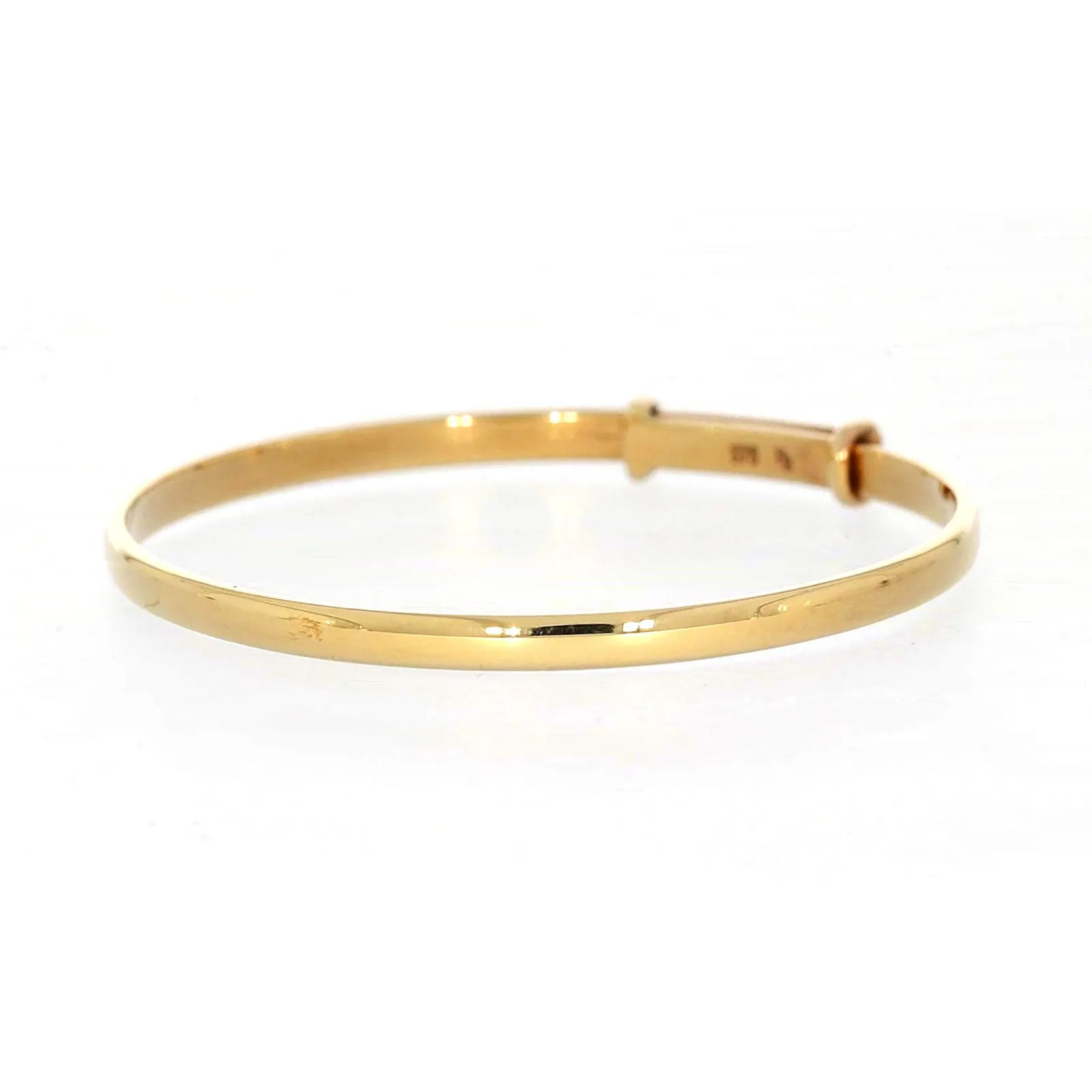 9ct Yellow Gold 34-48 Adjustable Baby Bangle