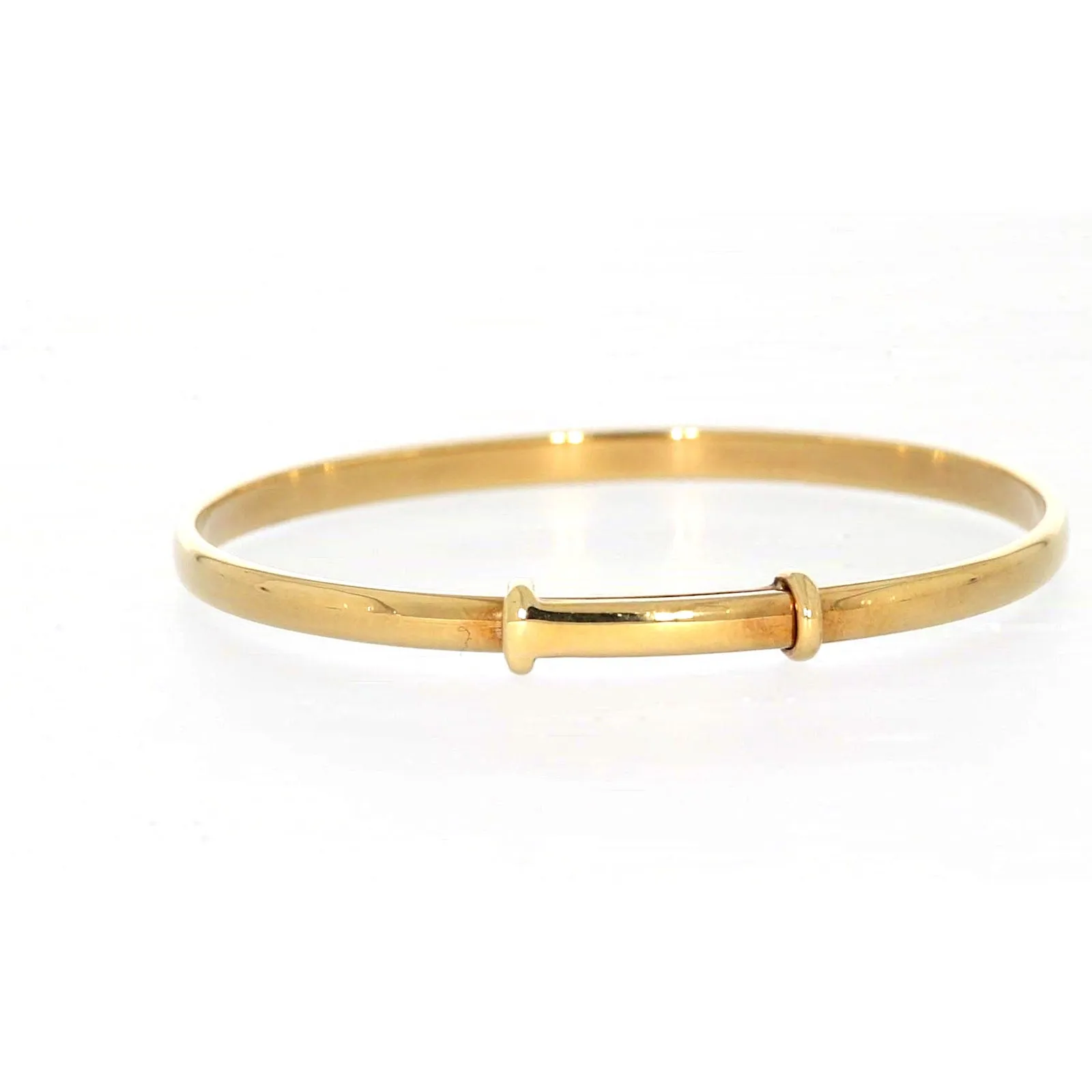 9ct Yellow Gold 34-48 Adjustable Baby Bangle