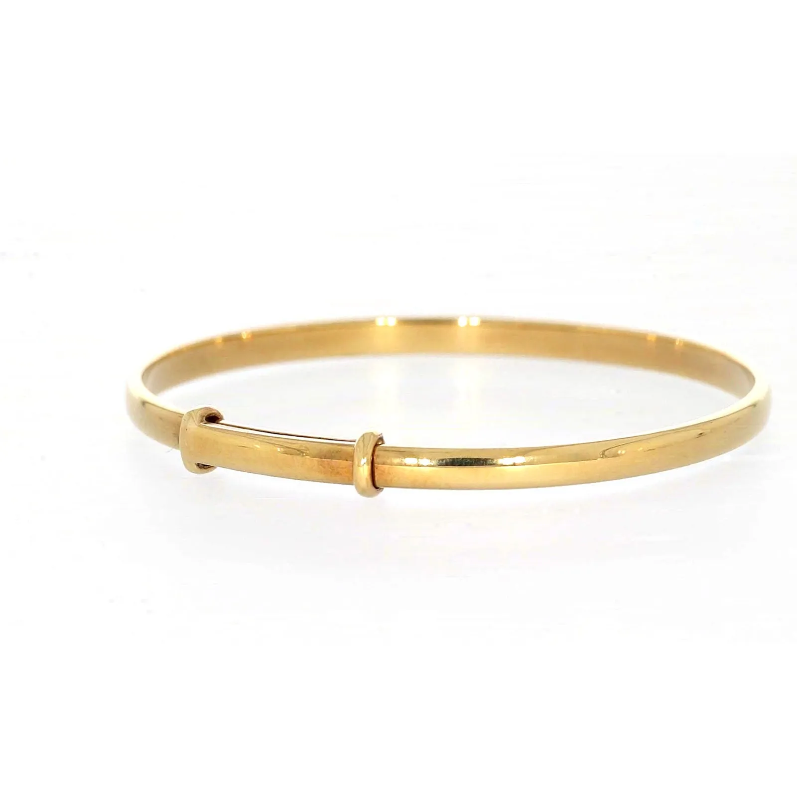 9ct Yellow Gold 34-48 Adjustable Baby Bangle