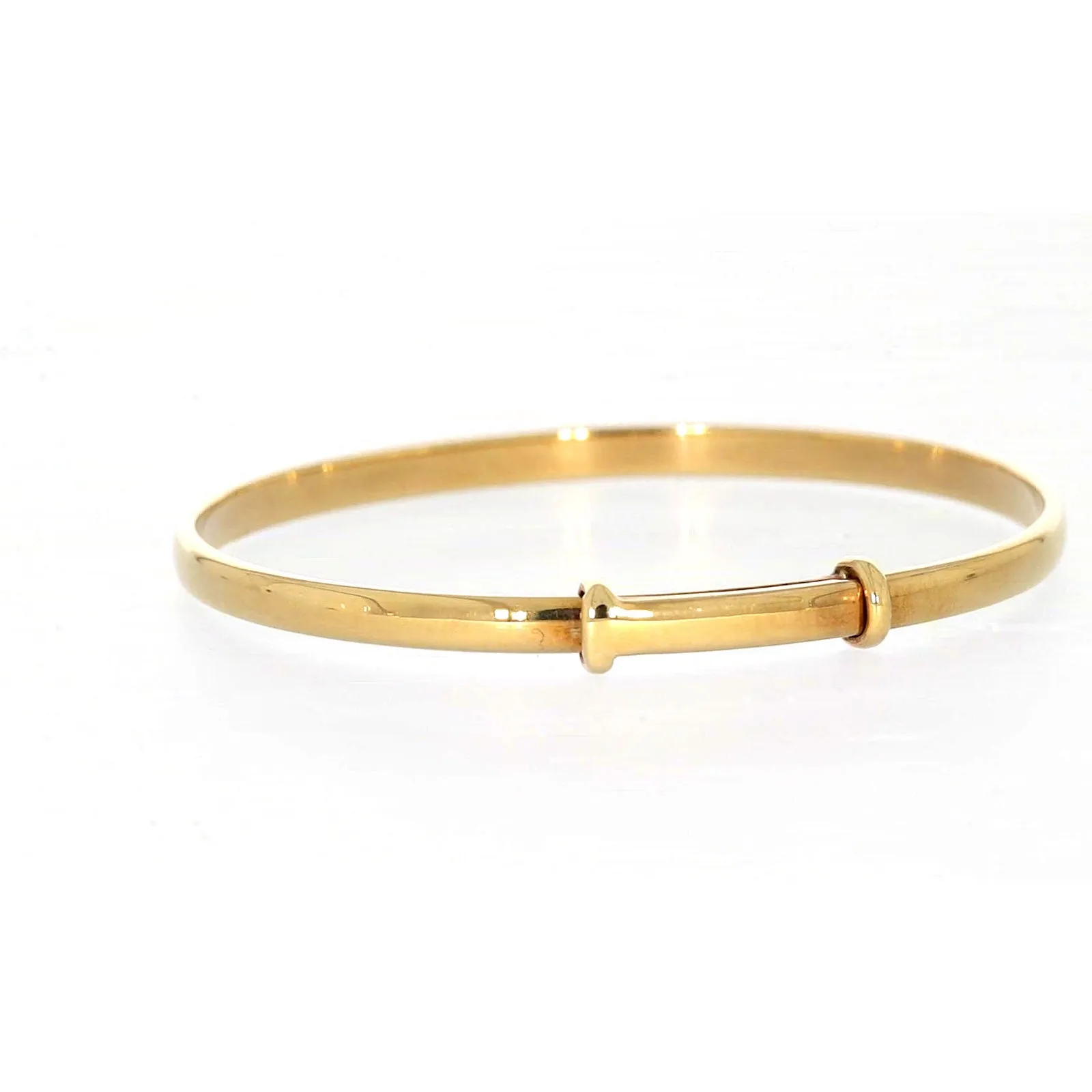 9ct Yellow Gold 34-48 Adjustable Baby Bangle