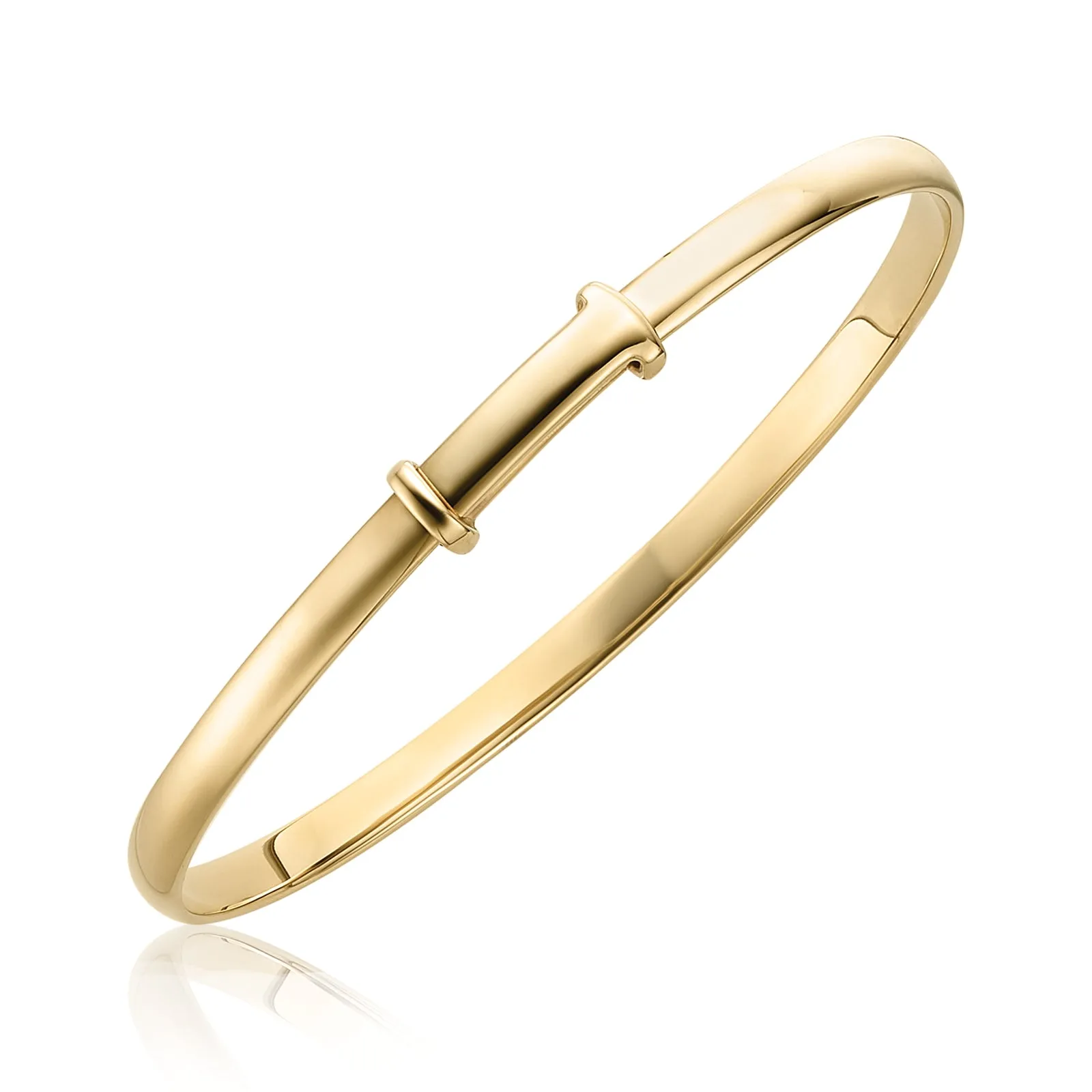 9ct Yellow Gold 34-48 Adjustable Baby Bangle