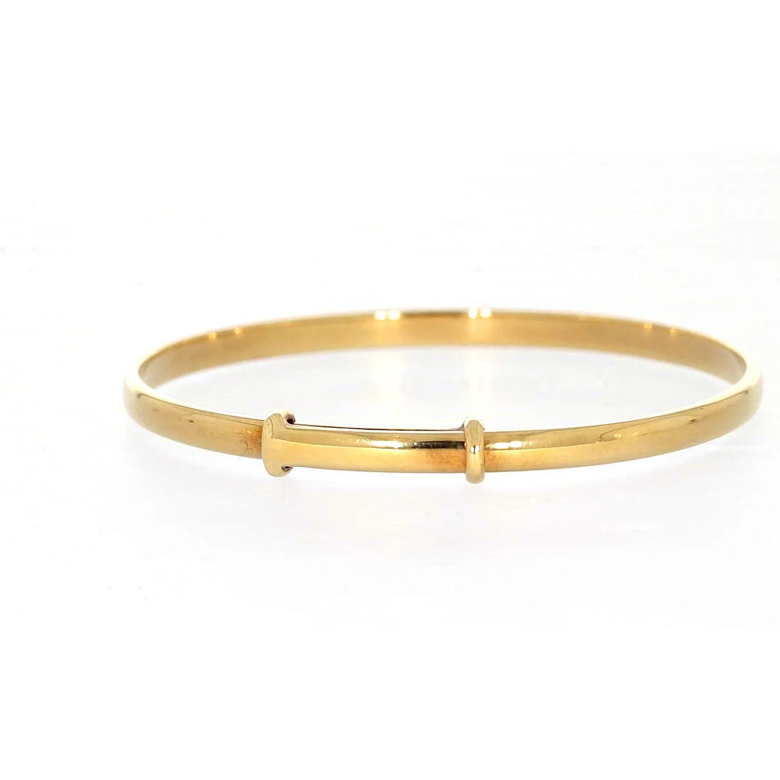 9ct Yellow Gold 34-48 Adjustable Baby Bangle