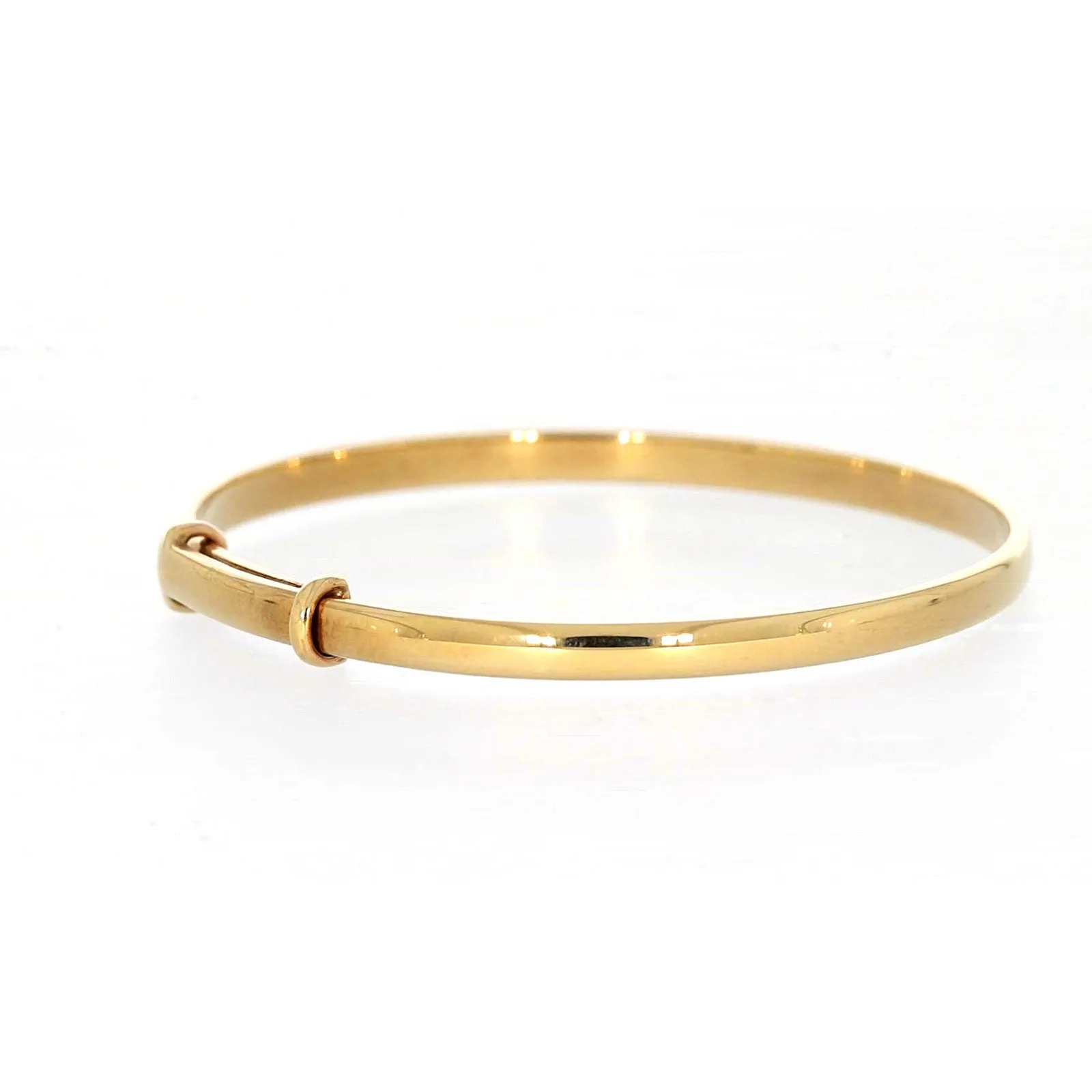 9ct Yellow Gold 34-48 Adjustable Baby Bangle