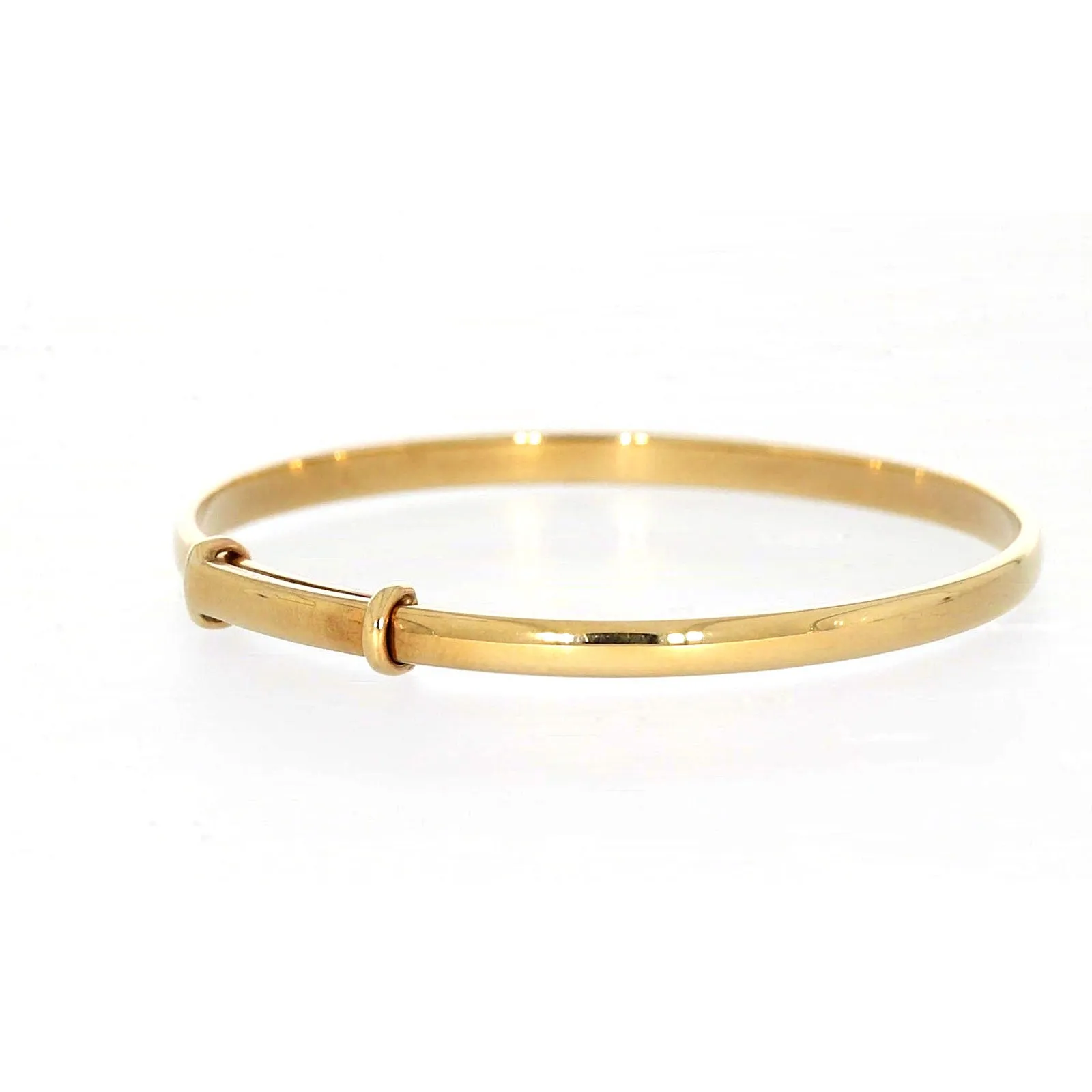 9ct Yellow Gold 34-48 Adjustable Baby Bangle