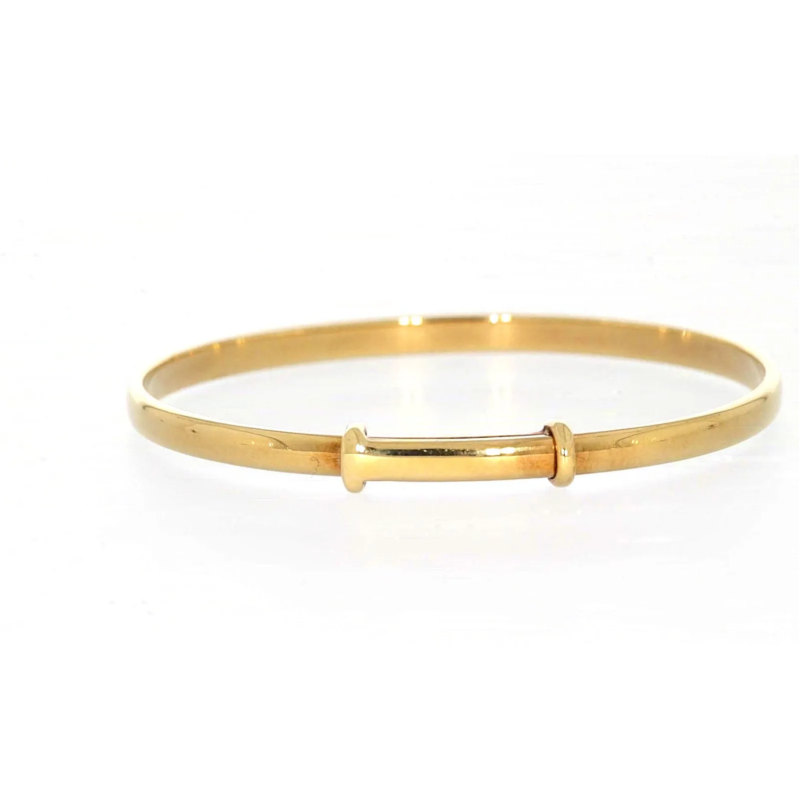 9ct Yellow Gold 34-48 Adjustable Baby Bangle