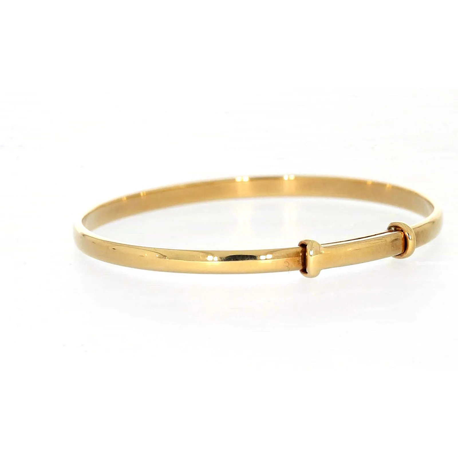 9ct Yellow Gold 34-48 Adjustable Baby Bangle