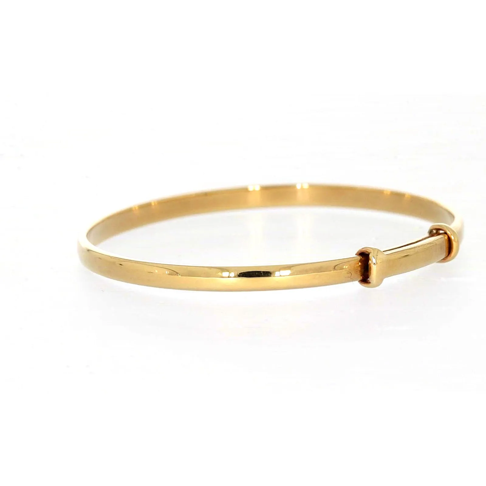 9ct Yellow Gold 34-48 Adjustable Baby Bangle