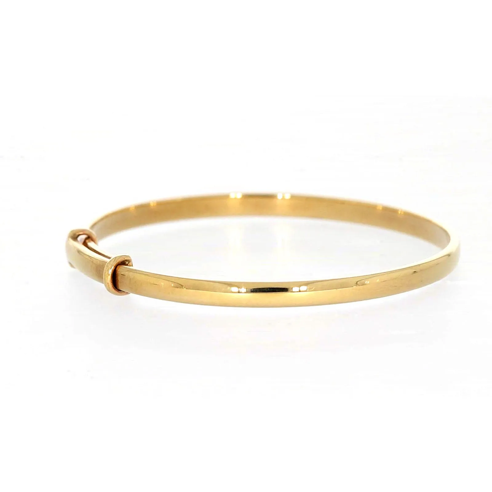 9ct Yellow Gold 34-48 Adjustable Baby Bangle