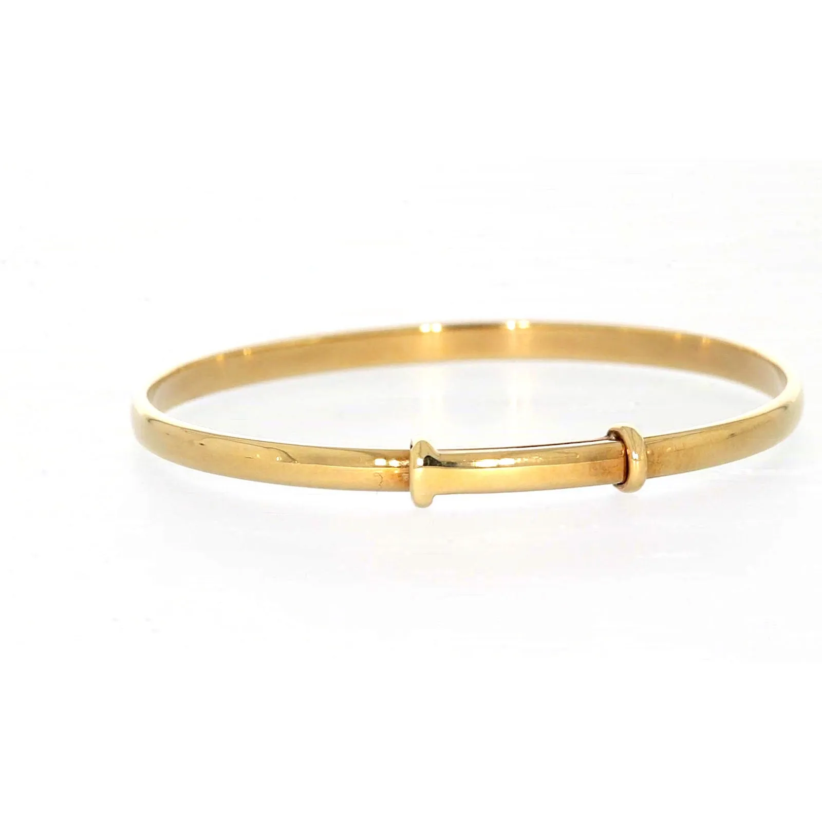 9ct Yellow Gold 34-48 Adjustable Baby Bangle