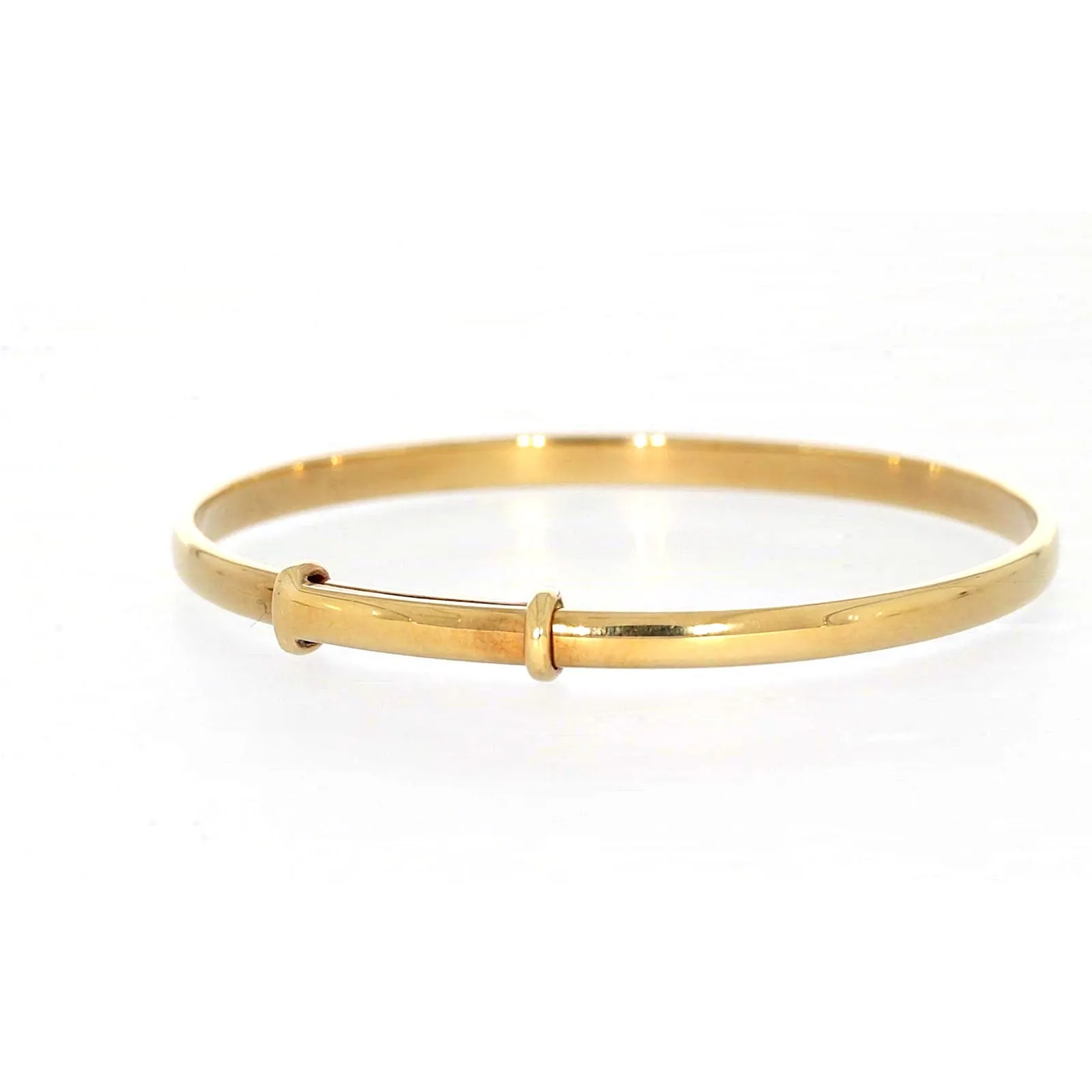 9ct Yellow Gold 34-48 Adjustable Baby Bangle