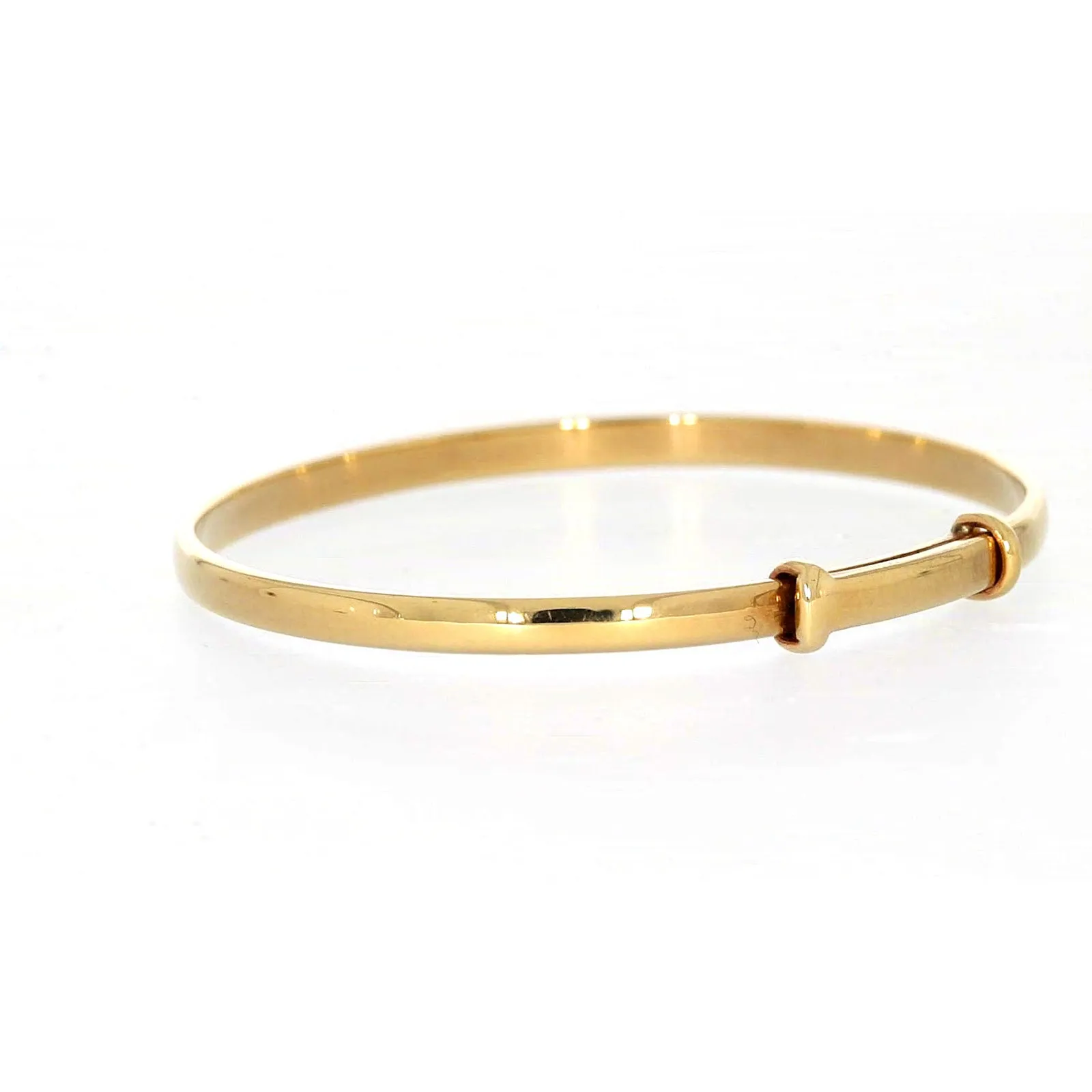 9ct Yellow Gold 34-48 Adjustable Baby Bangle