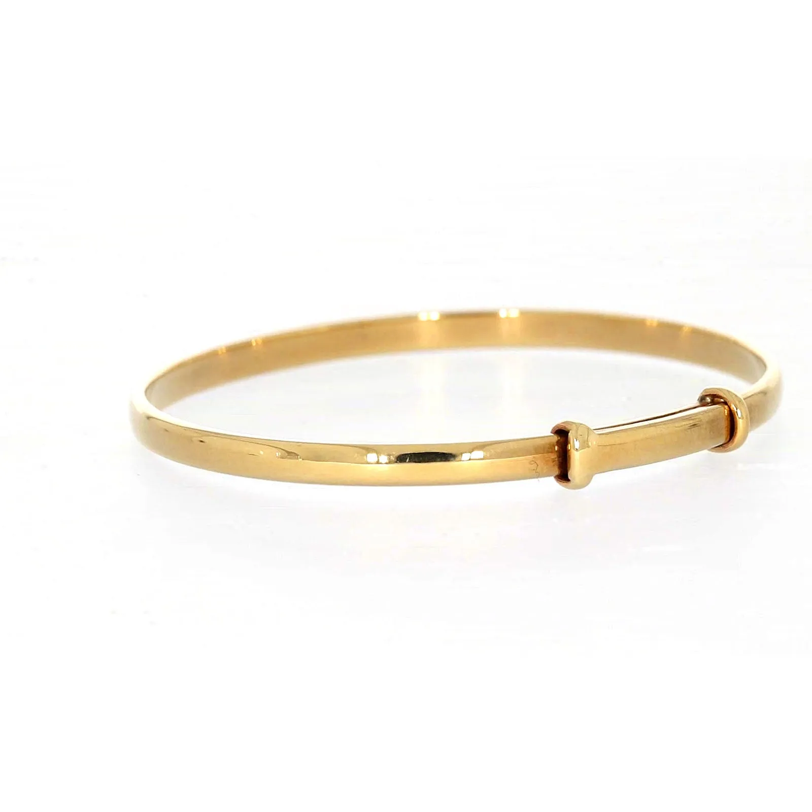 9ct Yellow Gold 34-48 Adjustable Baby Bangle