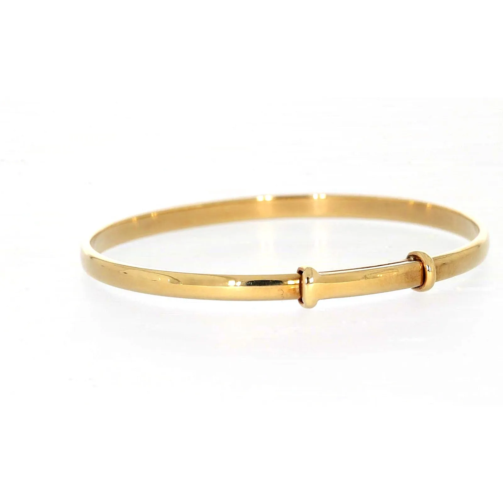 9ct Yellow Gold 34-48 Adjustable Baby Bangle