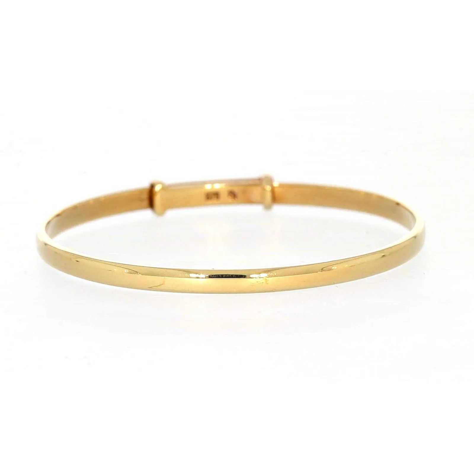 9ct Yellow Gold 34-48 Adjustable Baby Bangle