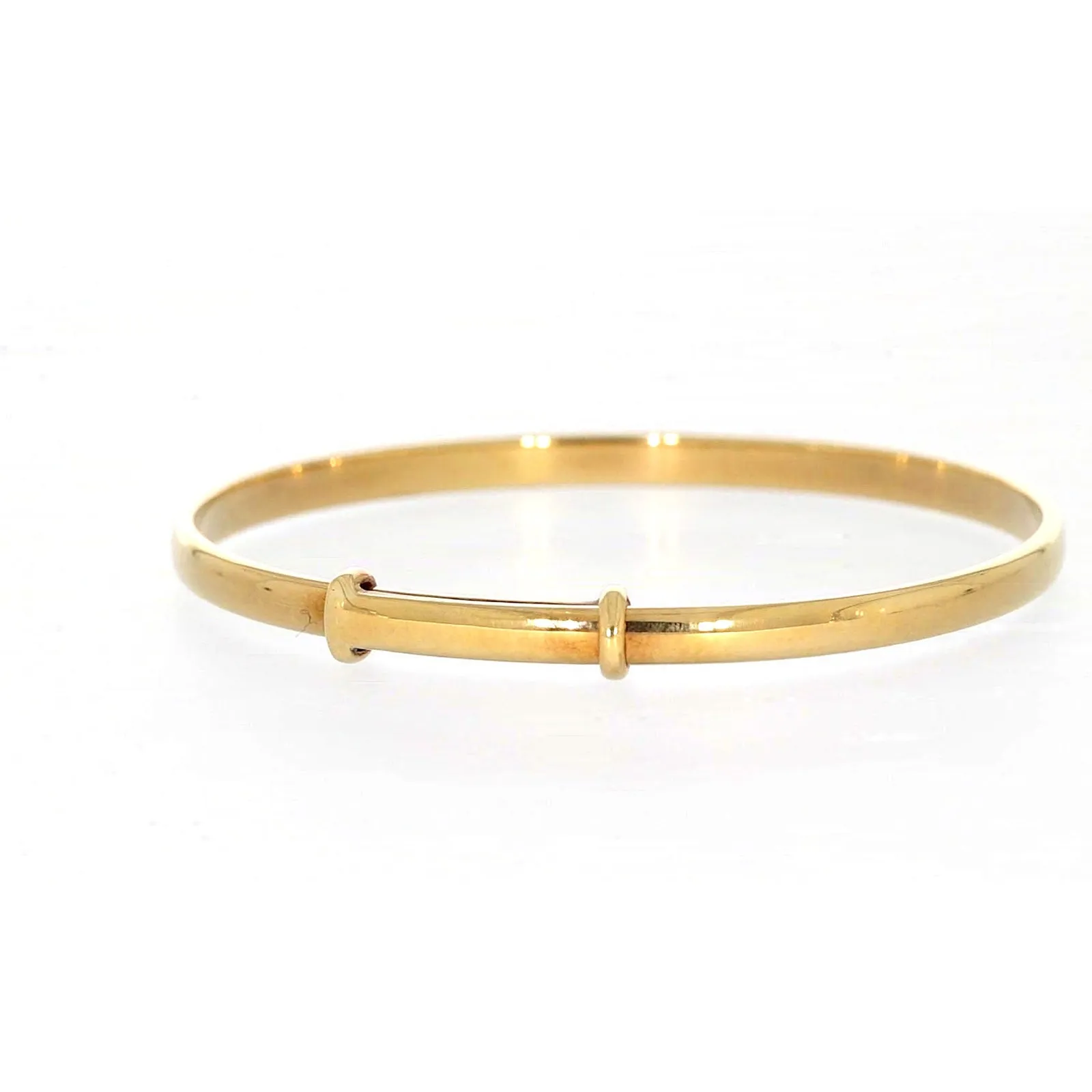 9ct Yellow Gold 34-48 Adjustable Baby Bangle