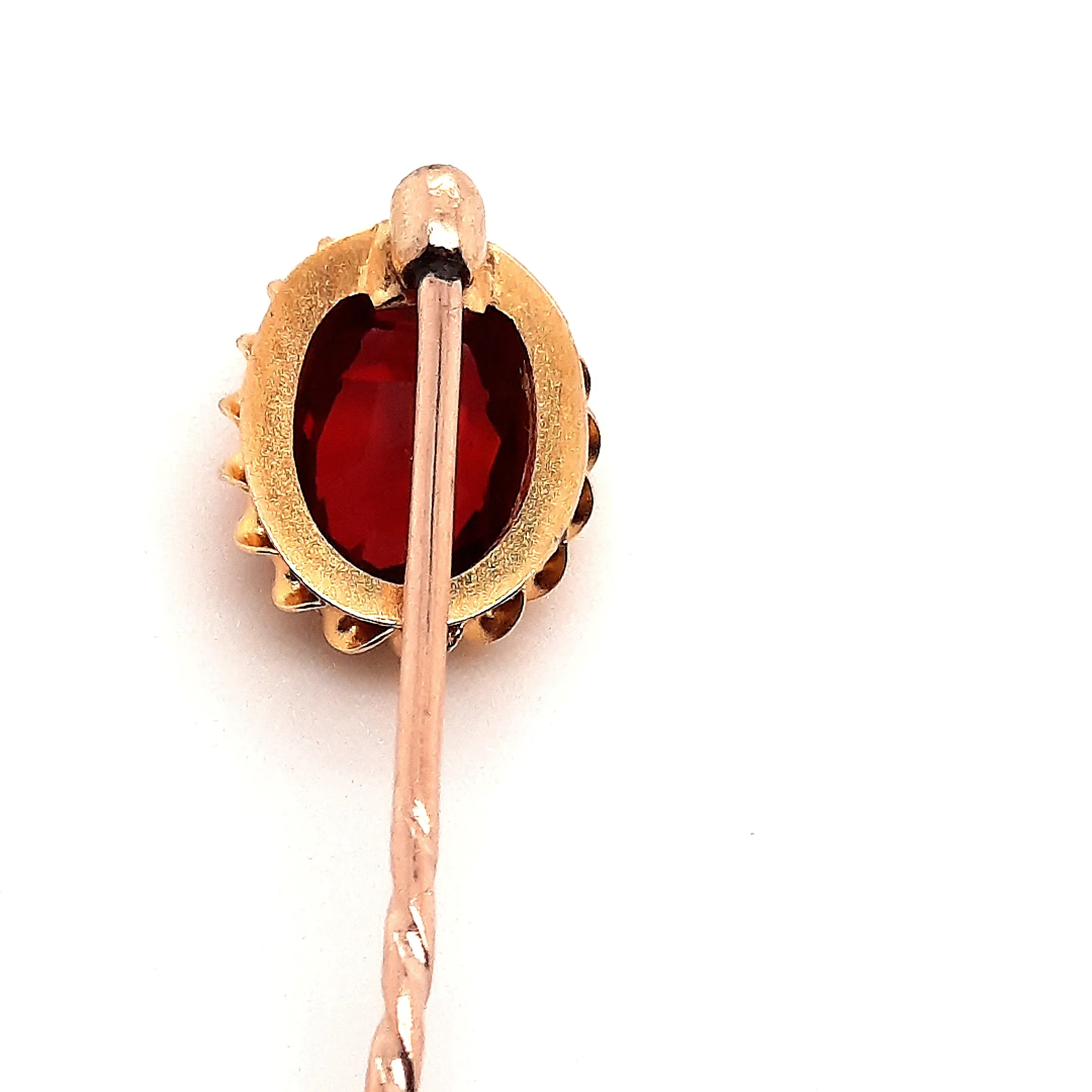 9ct Yellow Gold & Ruby Pin