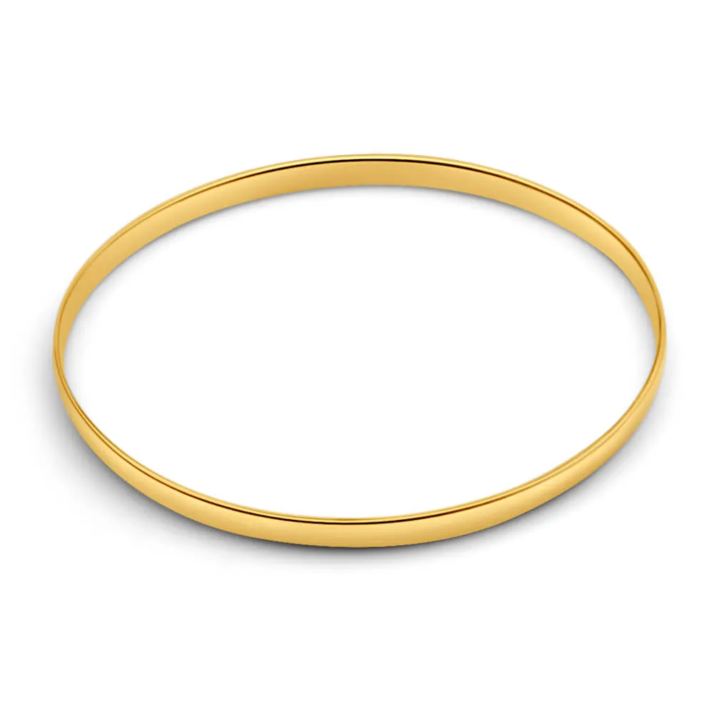 9ct Yellow Gold SOLID 4mm Bangle