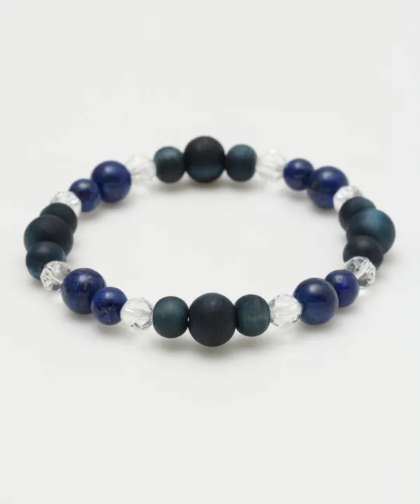 AIZOME Indigo Dyed Cypress x Lapis Lazuli Bracelet