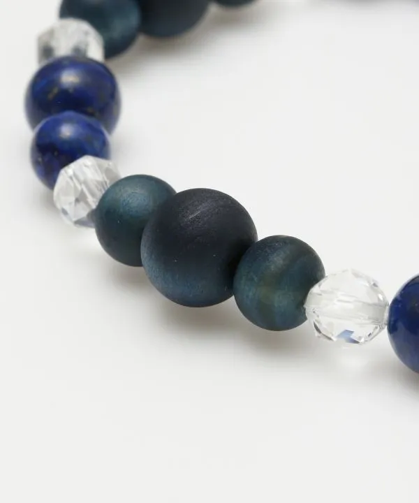 AIZOME Indigo Dyed Cypress x Lapis Lazuli Bracelet