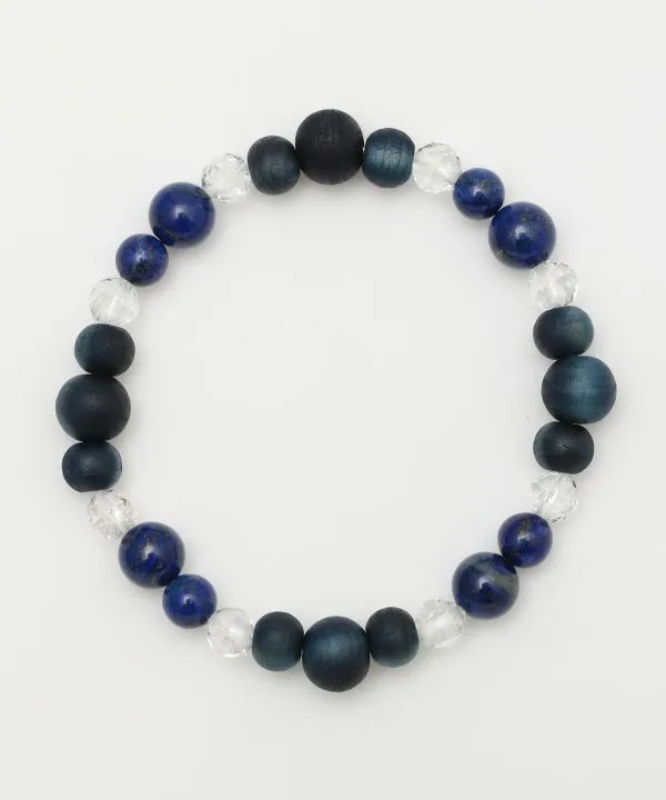 AIZOME Indigo Dyed Cypress x Lapis Lazuli Bracelet