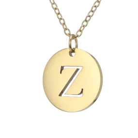 Alphabet Necklace Gold Plated - Letter Z