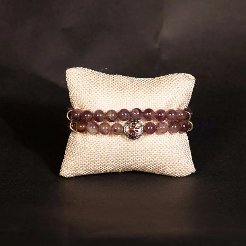 Amethyst Bracelet (2 layers 8mm)