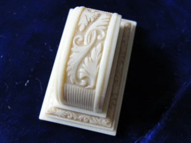 Antique Ring Box Wedding Engagement Vintage Display Ringbox Ivory Celluloid Jewelry Presentation Art Deco Vintage Wedding