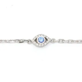 Apotropaic Evil Eye Sapphire & Diamond Bracelet