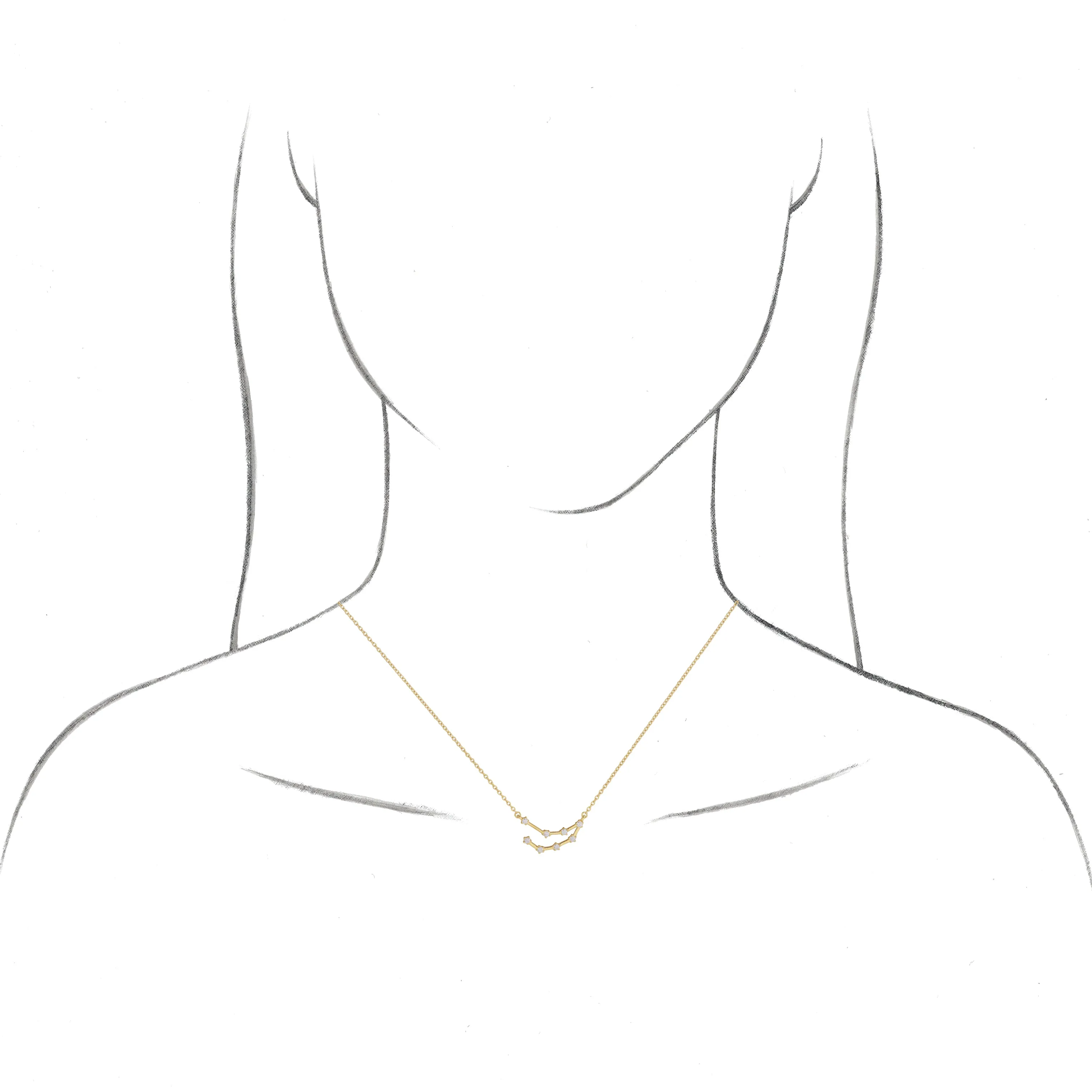 Aries Diamond Constellation Necklace