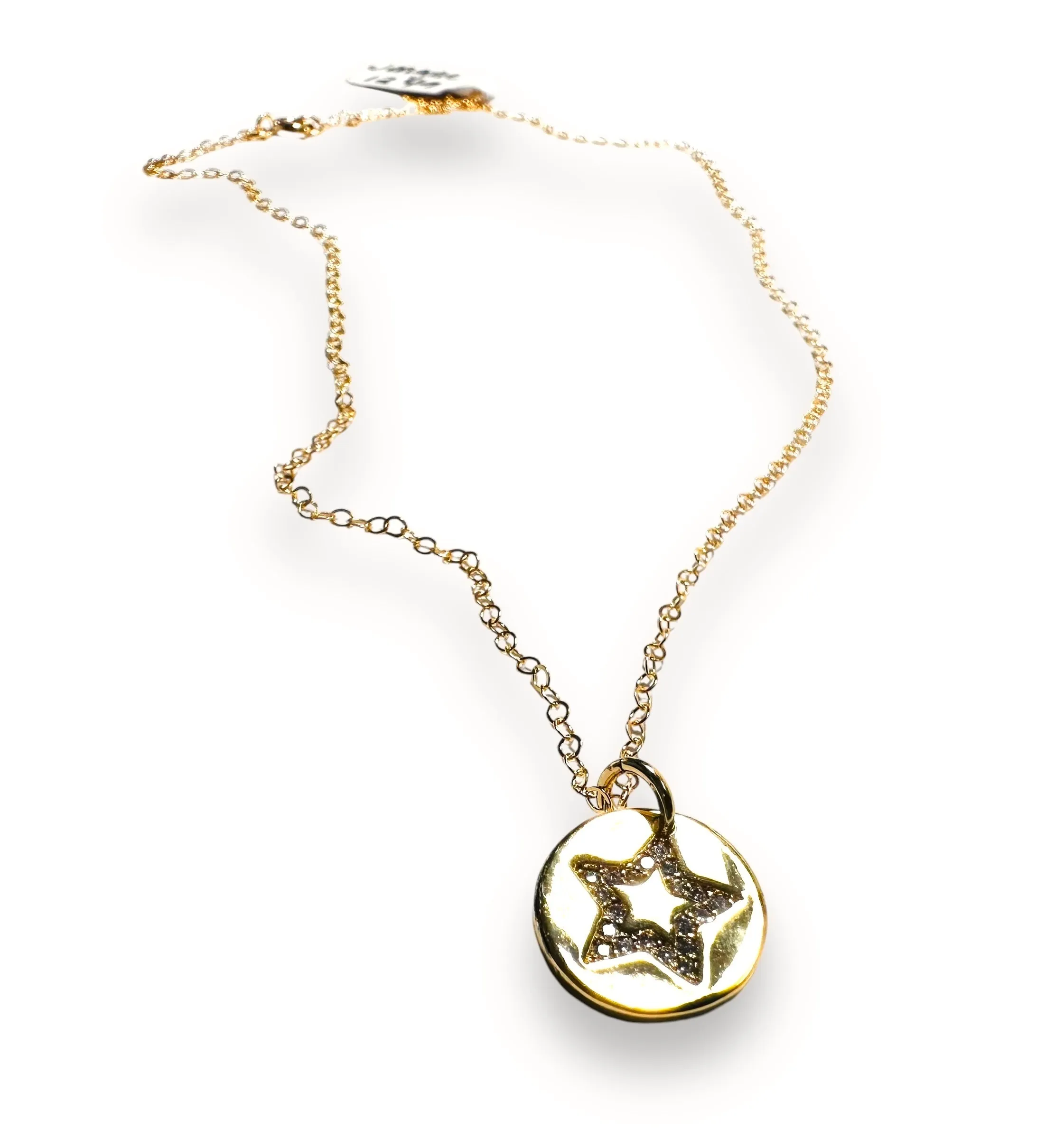 Baby You’re A Star Necklace, Pave Star Necklace, Gold Star Necklace