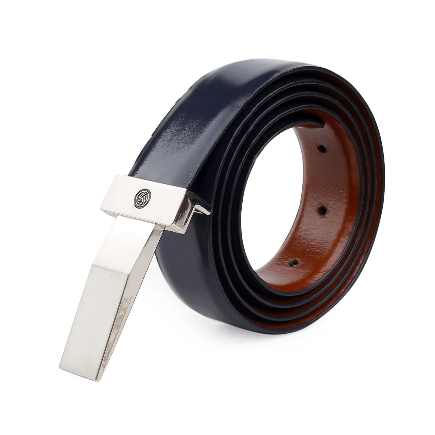 Bacca Bucci Genuine Leather Formal Dress Belts with a Glossy Finish and a Nickel-Free Buckle