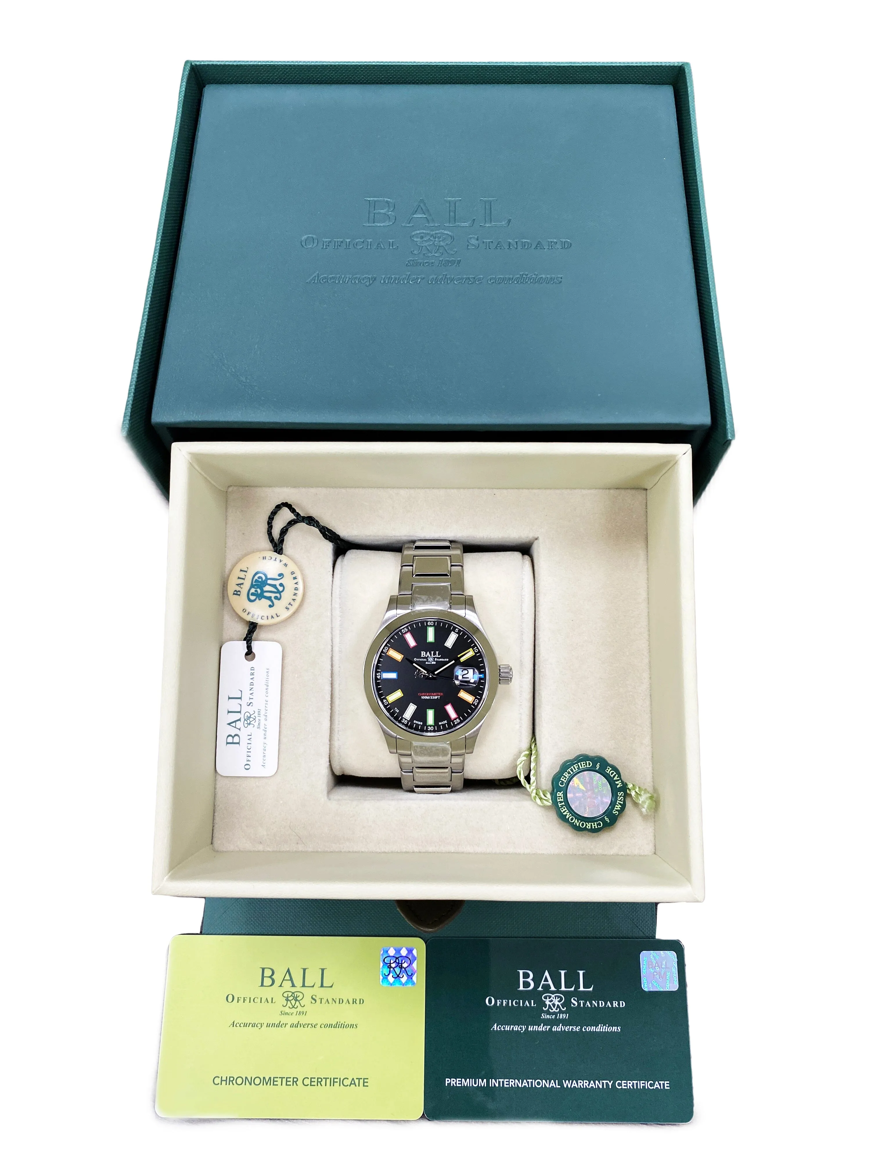 BALL Engineer III Marvelight Chronometer Mens Watch Box Papers