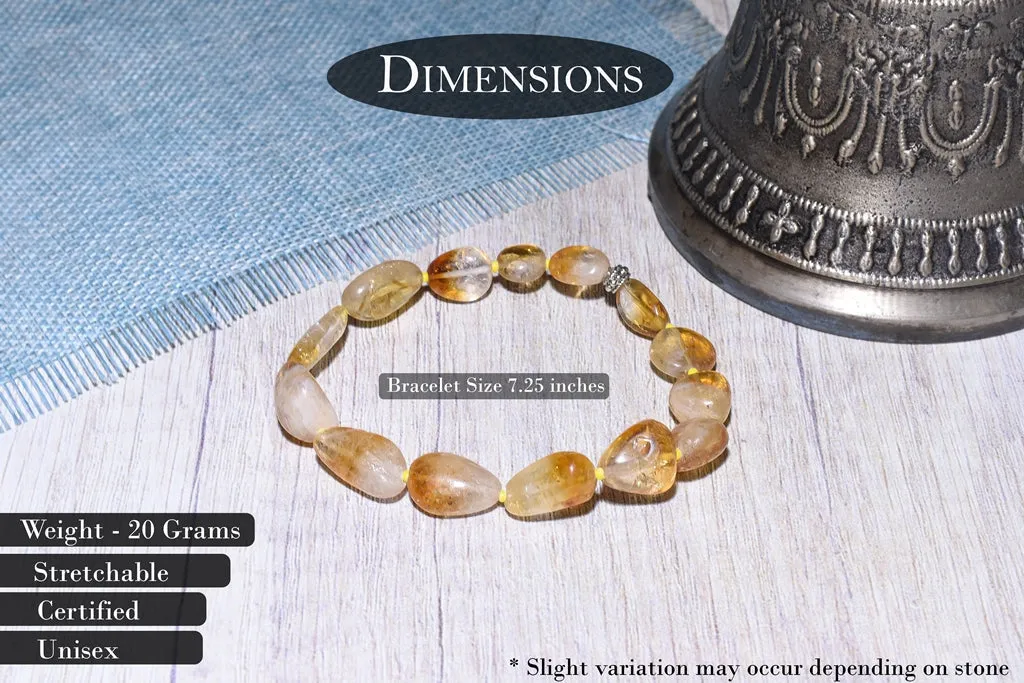 Bamboology Trends NATURAL CERTIFIED CITRINE BRACELET FOR SUCCESS AND PROSPERITY