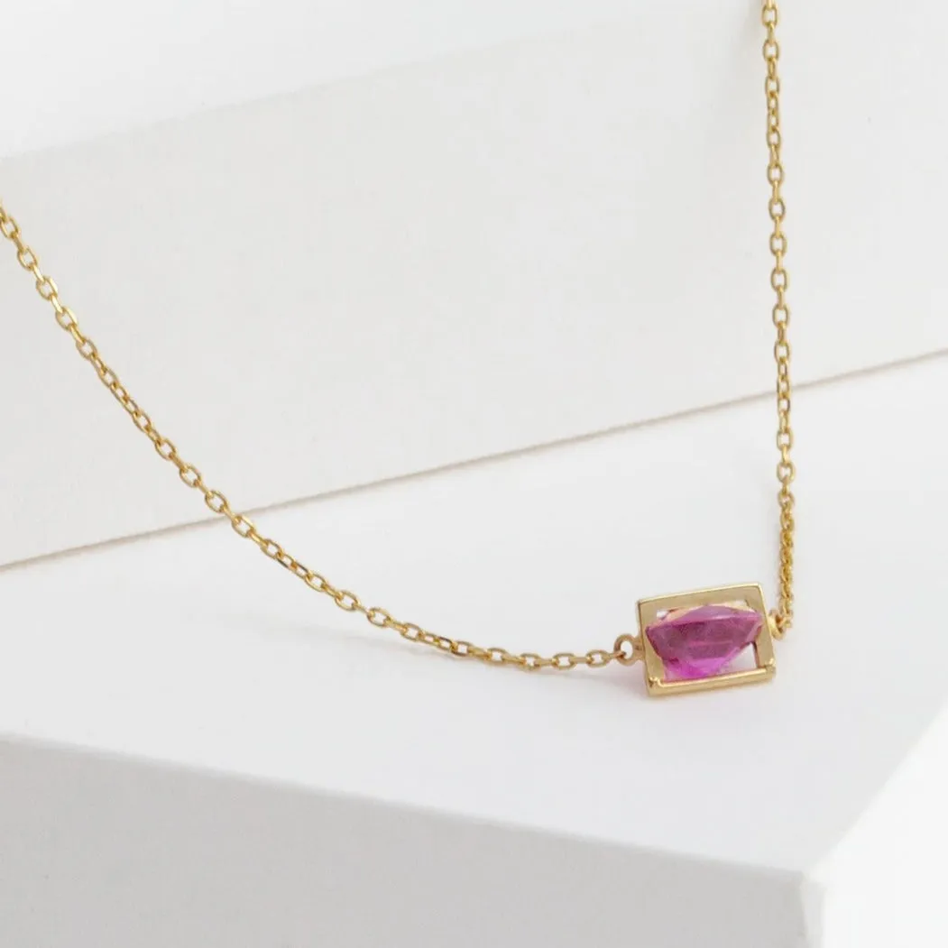 Band one-of-a-kind ruby necklace