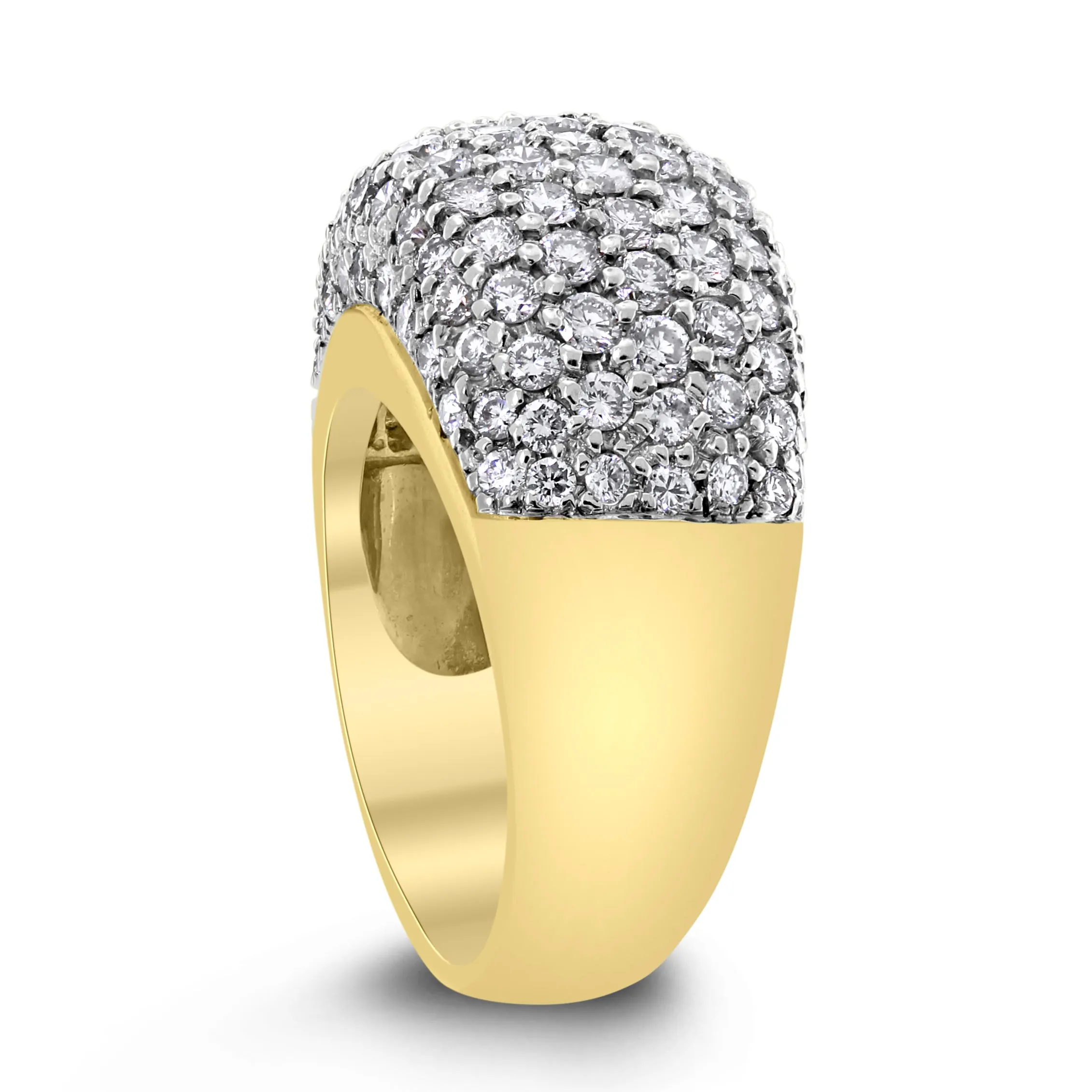 Beauvince Chunky Infinite Diamond Band (4.00 ct Diamonds) in Two Tone Gold